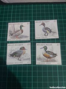 Stamps: Fauna Aves pájaros platos serie completa nuevo yvert 1989 Bélgica naturaleza